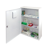 ZM 1209B Lekárnička na stenu uzamykateľná kovová so schránkou na kľúč - výroba