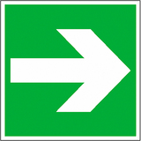 38.0056 Tabuľka ukazateľ smeru vpravo (vľavo) - fólia Everglow 20x20 cm