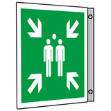 BZ PG811 Tabuľka praporková zhromaždisko - plast 15x15 cm