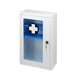 ZM 010 Lekárnička na stenu uzamykateľná kovová priehľadná