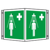 BZ PG713 Tabuľka uhlová núdzová sprcha - plast 15x15 cm