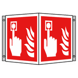 BZ PH753 Tabuľka uhlová hlásič požiaru - plast 20x20 cm