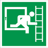 15.3021 Tabuľka únikový rebrík vpravo - hlinik 20x20 cm