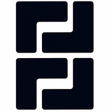 BY 197F2 Extrémne odolná značka - roh 12,7x12,7 cm