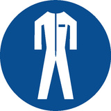 BY C3517/A Podlahová PVC značka - Použi ochranný odev - 50 cm