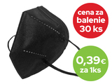 JR-01 FFP2 čierny - balenie 30ks