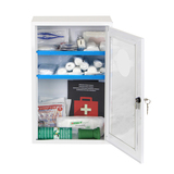 ZM 1410B Lekárnička na stenu uzamykateľná kovová priehľadná - sklad